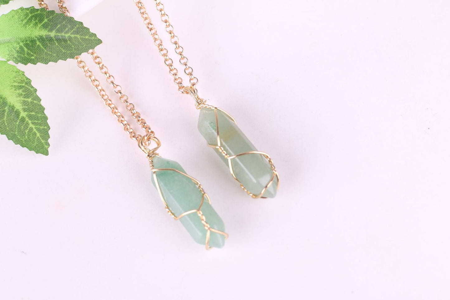 Hexagonal Crystal Agate Bullet Pendant Necklace