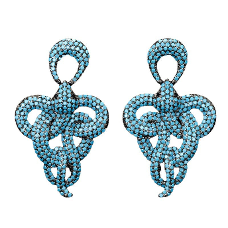 Snake Stud Earrings Gothic Style Big Earrings