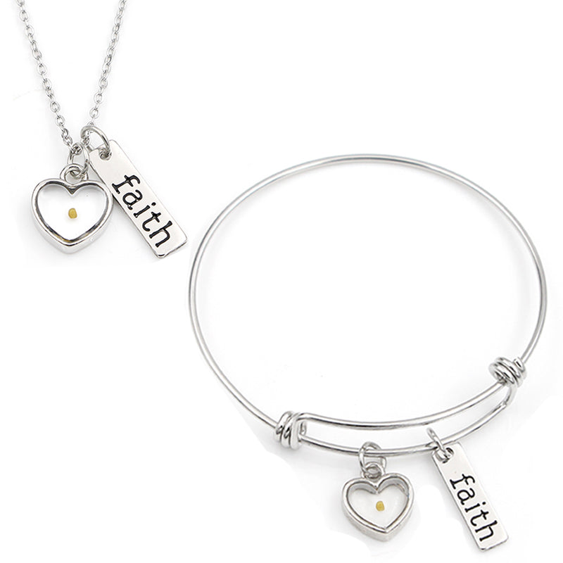 Faith As Small As A Mustard Seed Bangle Bracelets Necklace