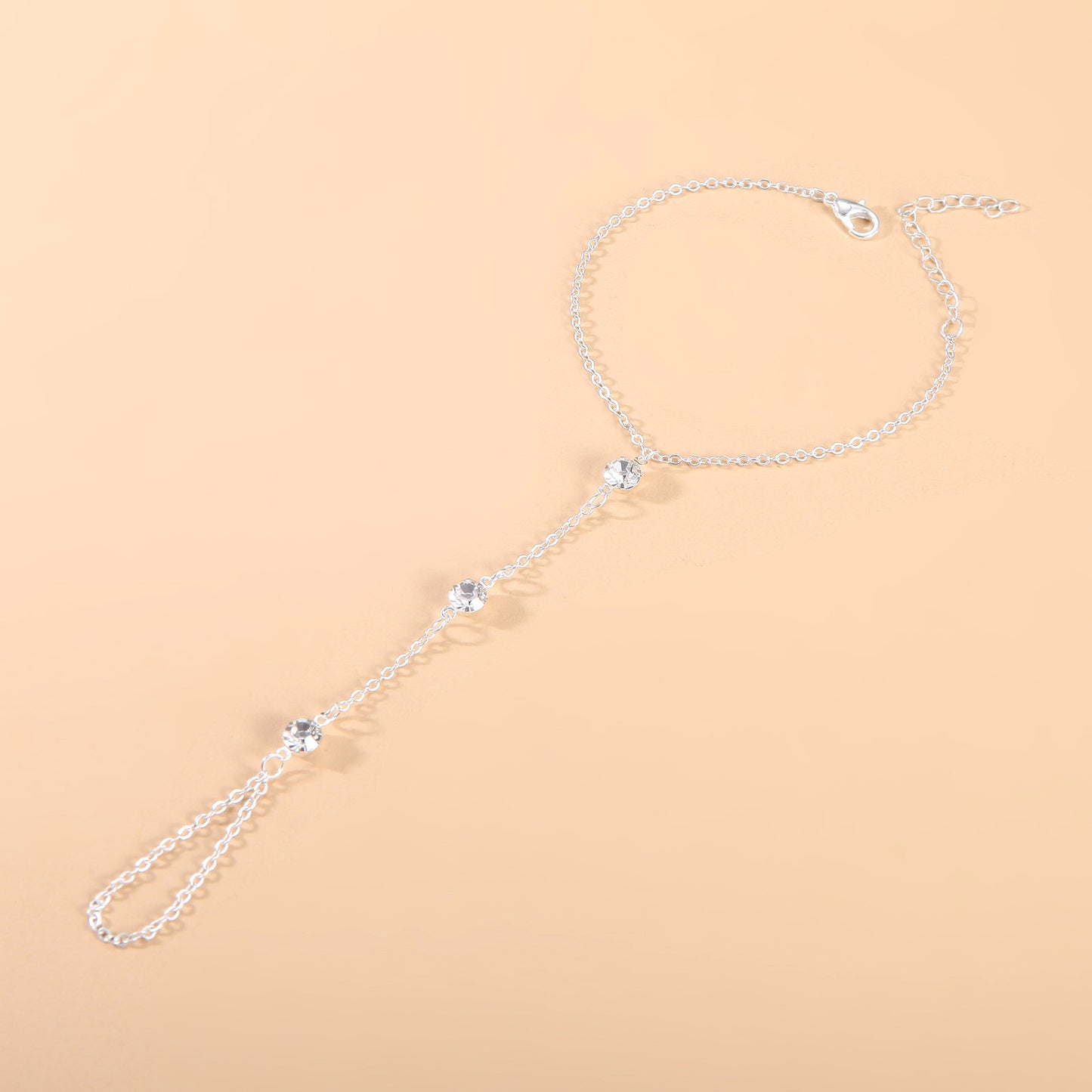 Fashionable Women's Bracelet With Diamonds And Fingers