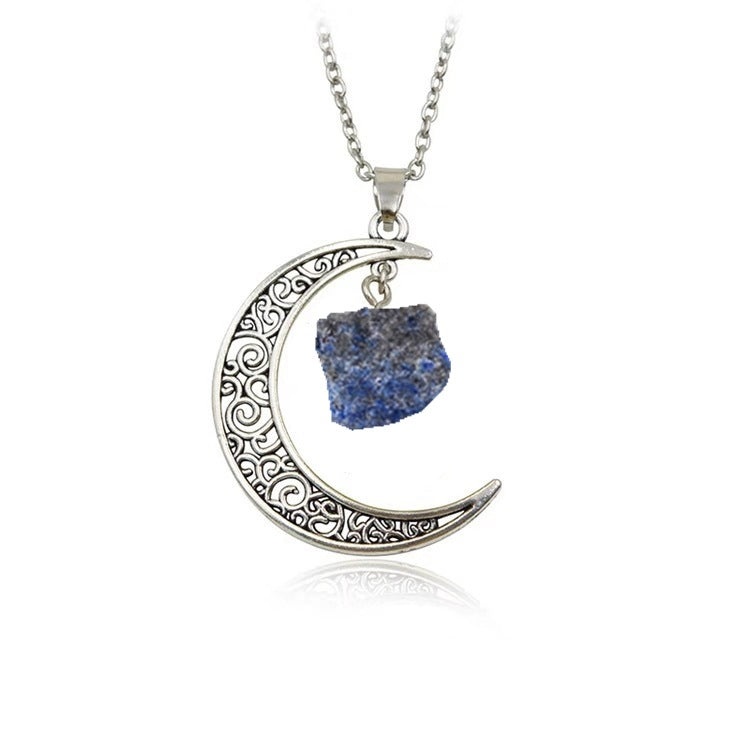 Natural Stone Crystal Necklace Vintage