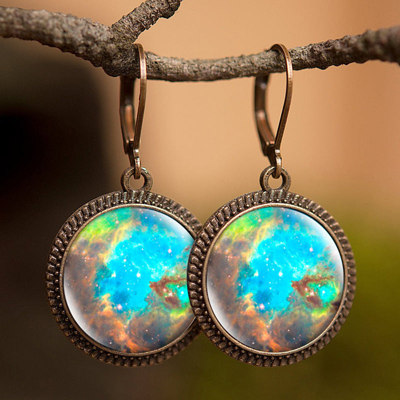French Time Stone Star Maple Earrings