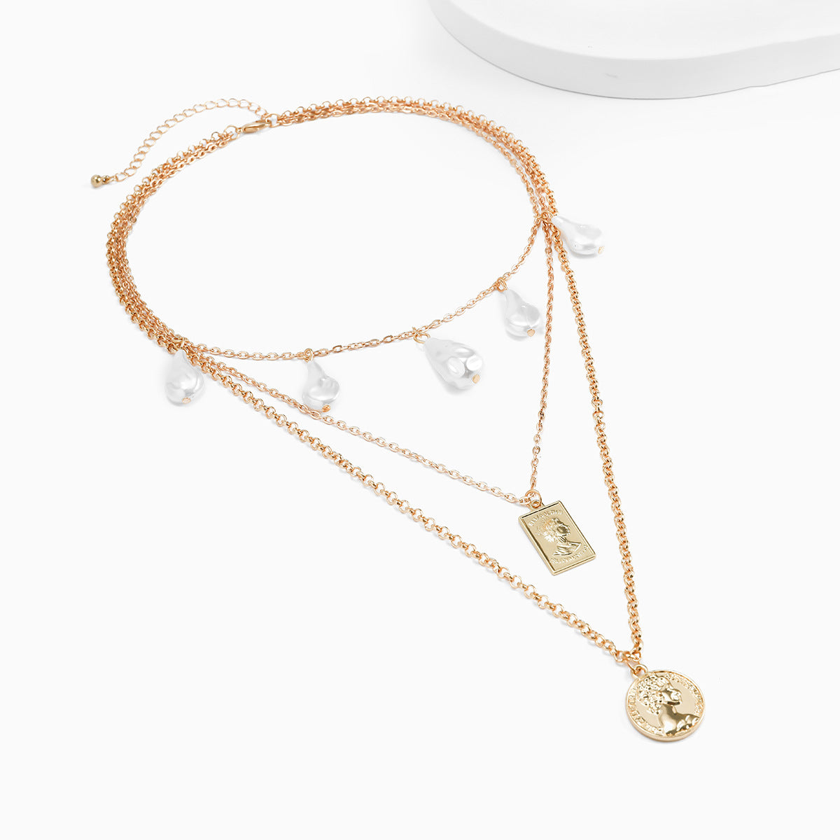 Baroque Shaped Pearl Stacking Necklace