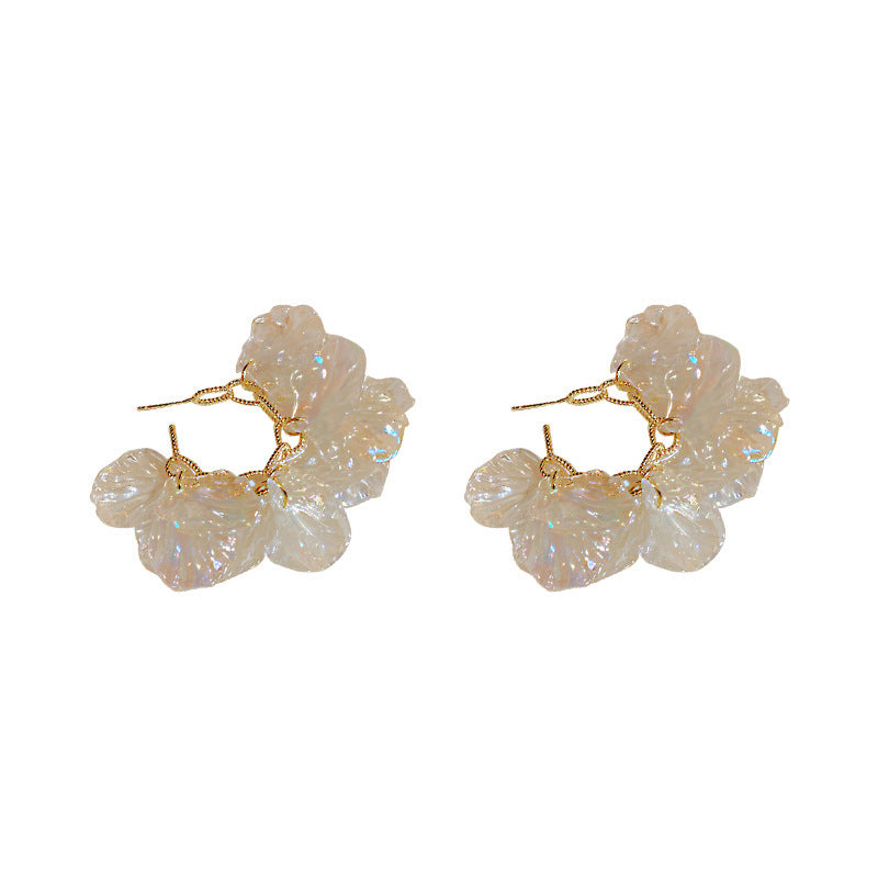 Symphony Acrylic Shell C-shaped Hoop Earrings Earrings