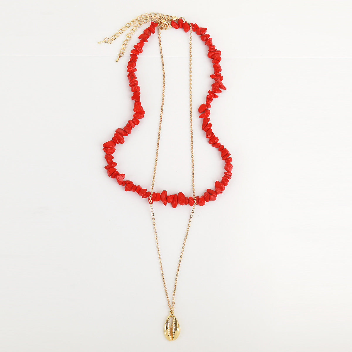 Multilayer Pearl Cross Necklace