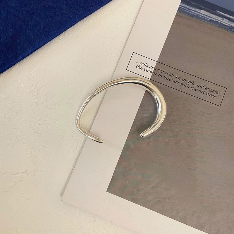 Fashion Knotted Heavy 925 Sterling Silver Bangle