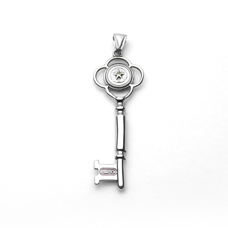 Gothic Key Titanium Steel Pendant Punk Fashionable Stainless Steel Accessory Pendant Fashionable Key Pendant