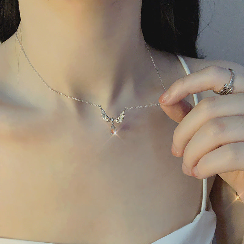 Flash Diamond Angel Wings Wings Necklace Women