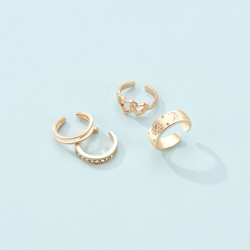 Fashion New Ladies Alloy Ring Alloy Ring Set