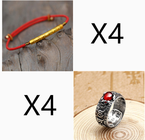 Little Pixiu Heart Sutra Ring Men And Women Lucky