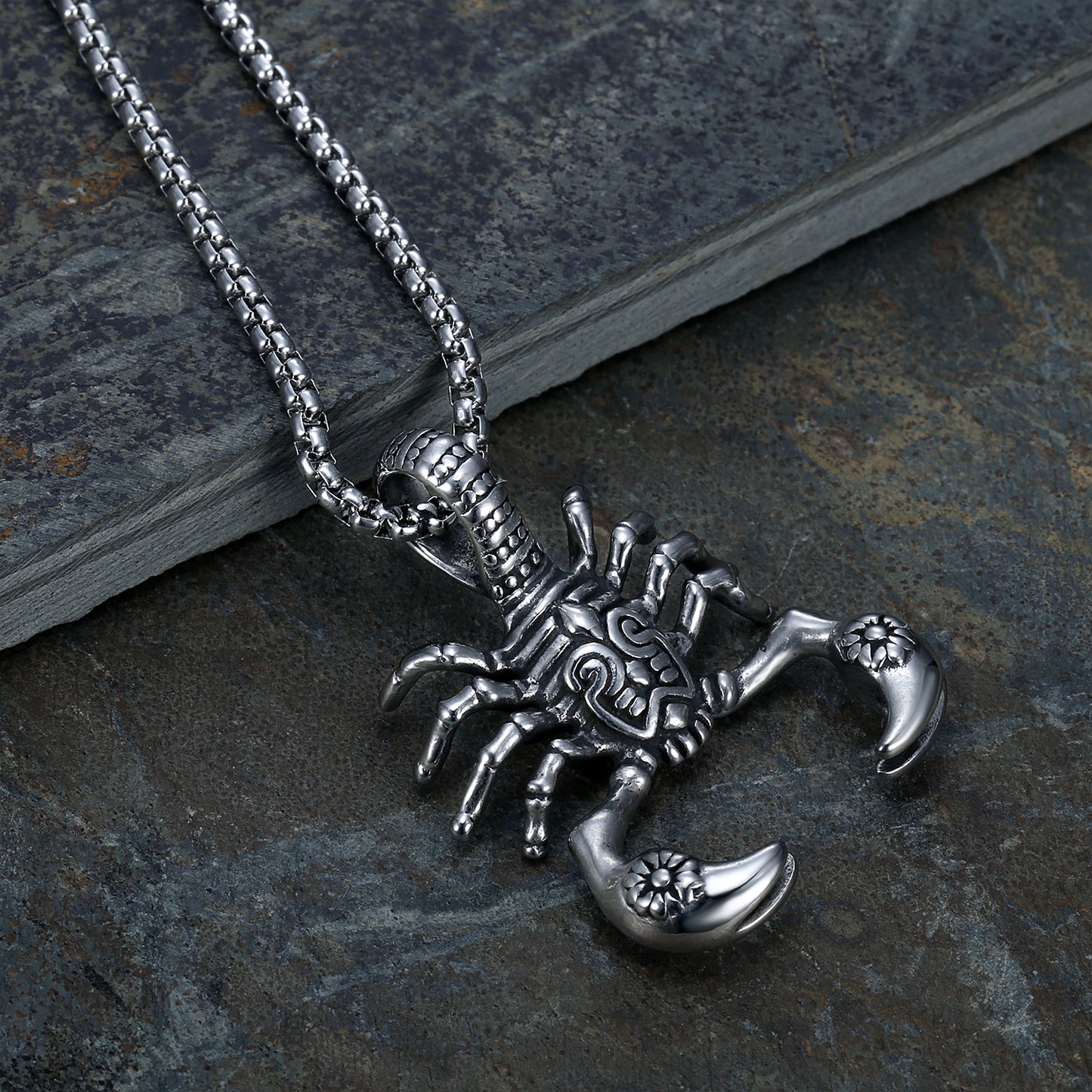 Gothic Vintage Stainless Steel Scorpion Pendant Necklace