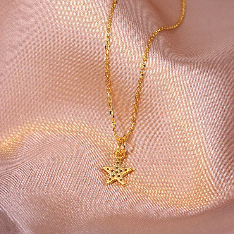 Women's Diamond Geometric Pendant Necklace Clavicle Chain