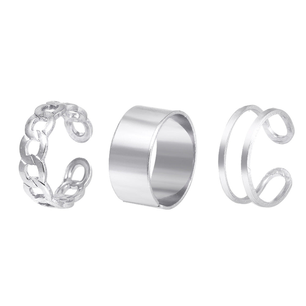 Creative Retro Butterfly 3-piece Set Joint Ring Set