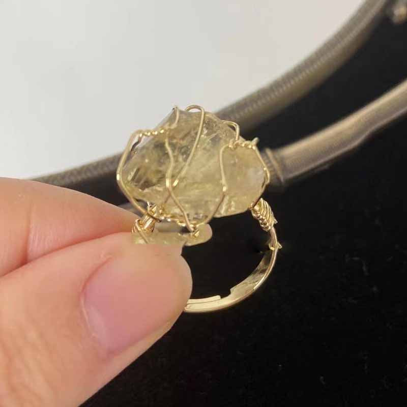 Fashionable Ladies Natural Amethyst Adjustable Ring