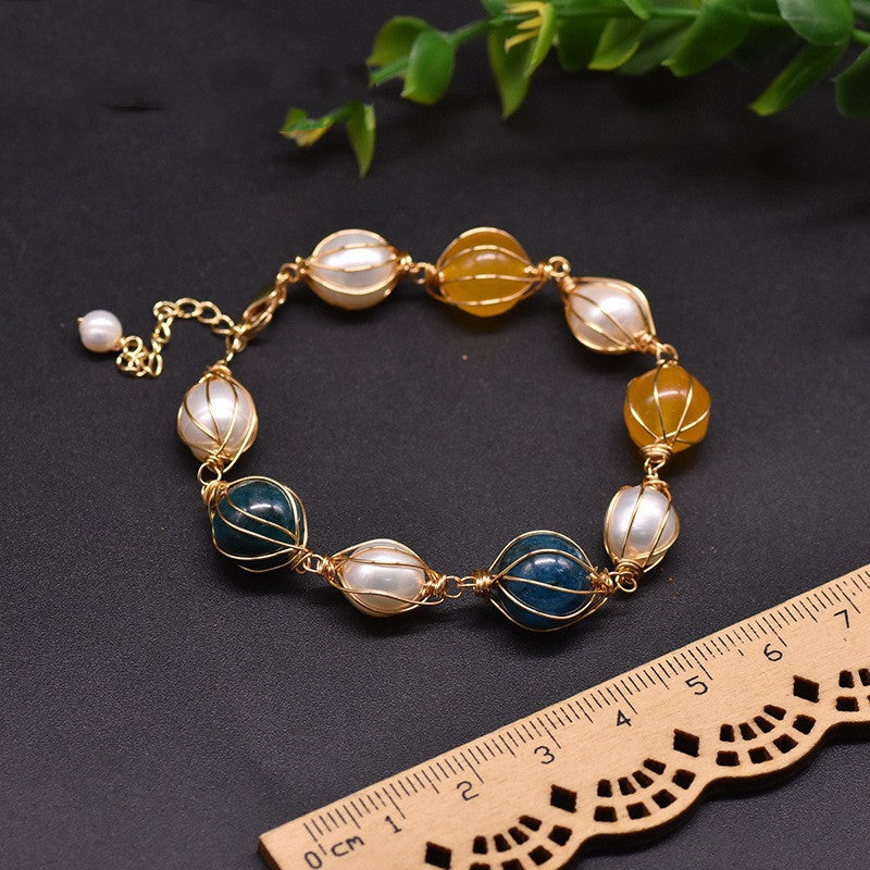 Natural Baroque Pearl Set Bracelet