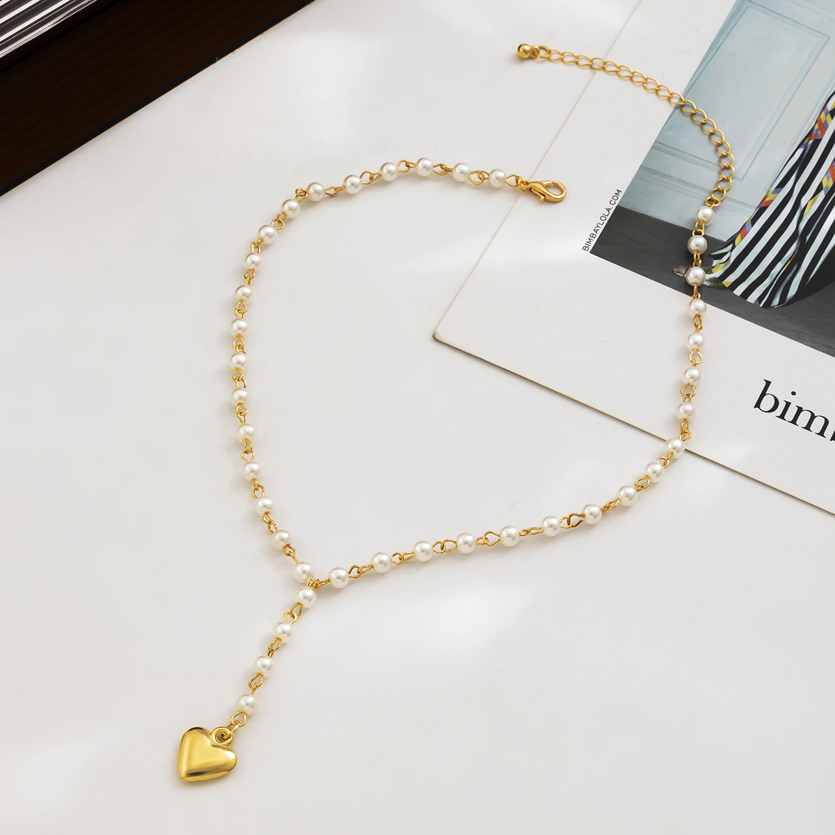 Simple Love Pearl Pendant Necklace