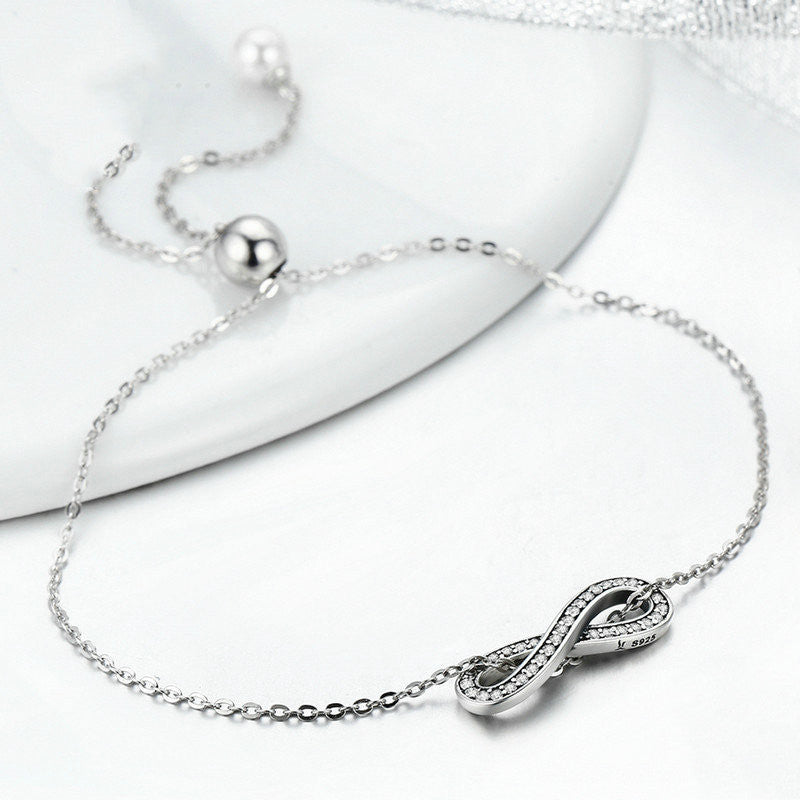 Sterling Silver Bracelet Female Personality Diamond Bracelet