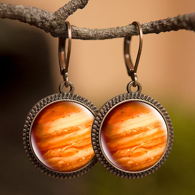 French Time Stone Star Maple Earrings