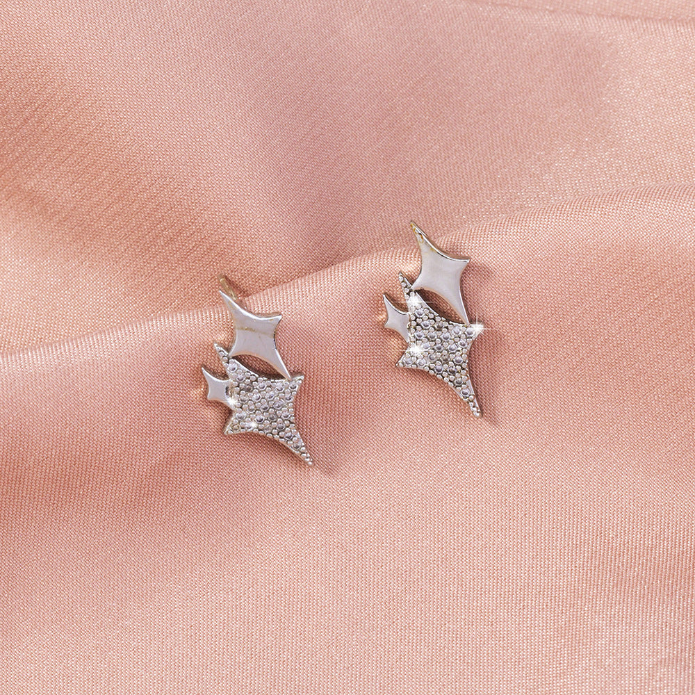 Micro-set Sparkling Starry Exaggerated Zircon Earrings