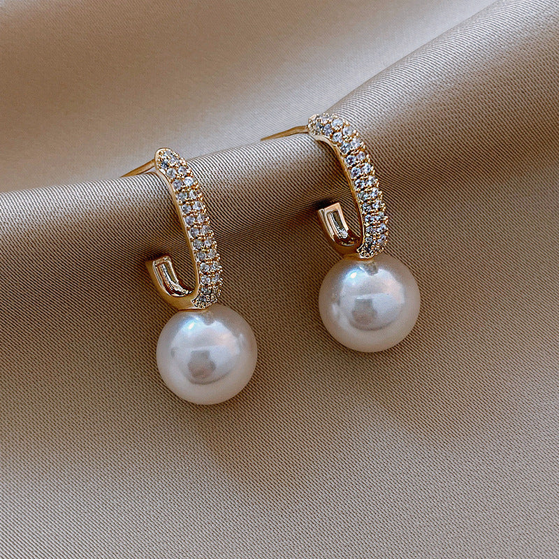 Pearl Ear Studs French Style New Earrings