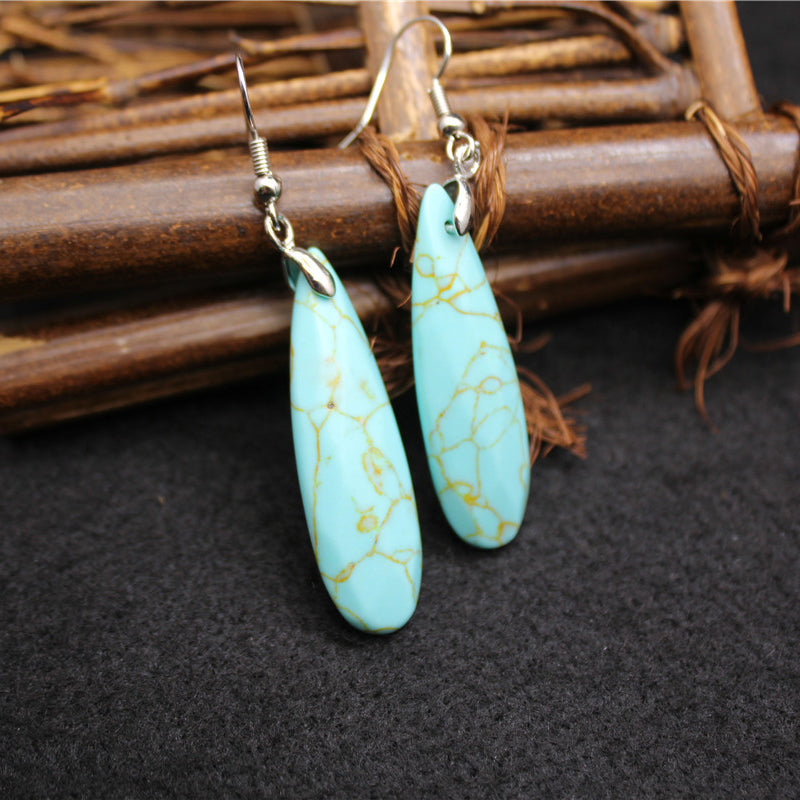 Drop Earrings Volcanic Stone Ear Hooks