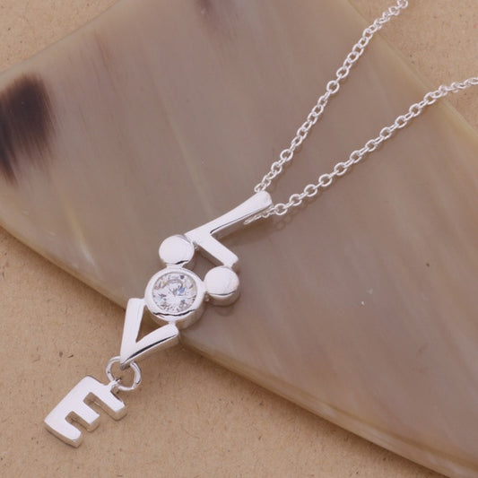 LOVE diamond necklace