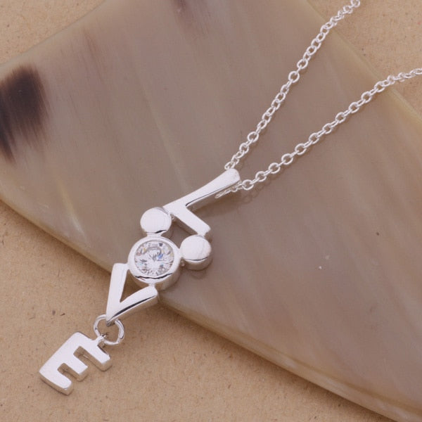 LOVE diamond necklace