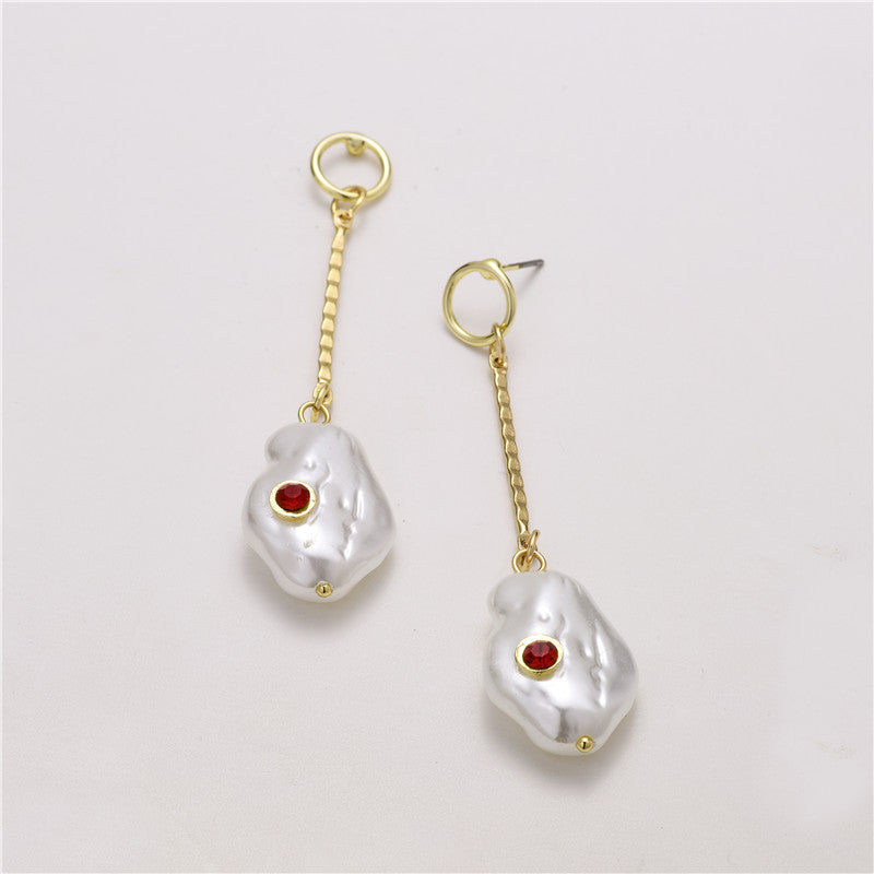 Female pearl earrings