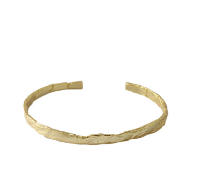 Irregular gold foil bangle bracelet