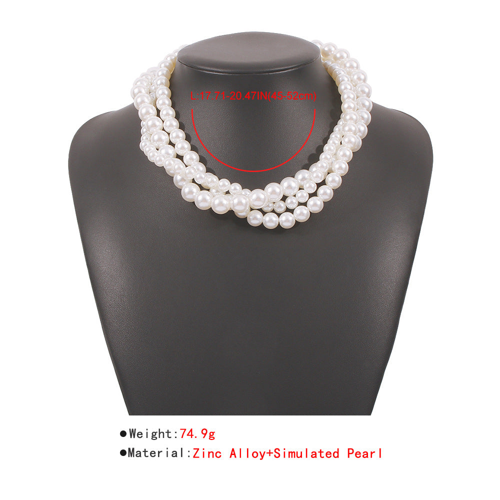 Fashion Simple Multi-layer Pearl Necklace