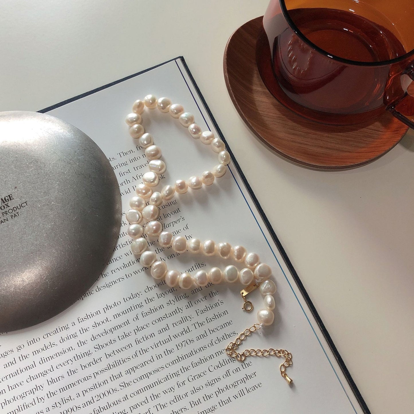 Baroque pearl necklace