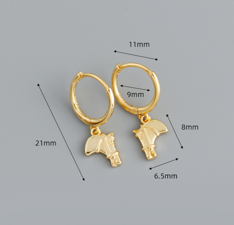 Women's glossy hoop earrings