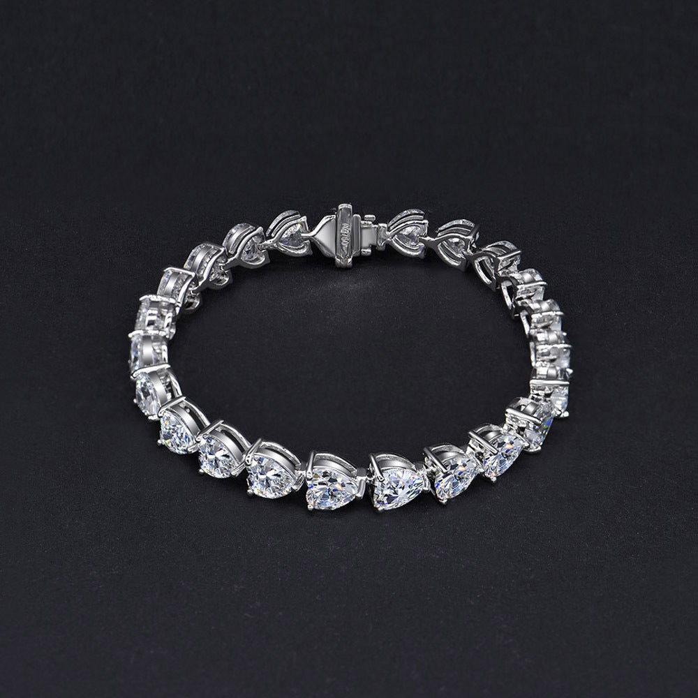 Pure Silver High Carbon Diamond Full Diamond Bracelet