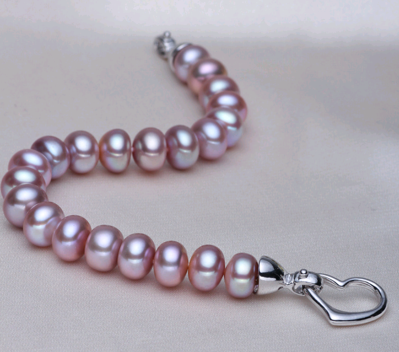 Pearl bracelet purple freshwater pearl bracelet European and American vintage jewelry