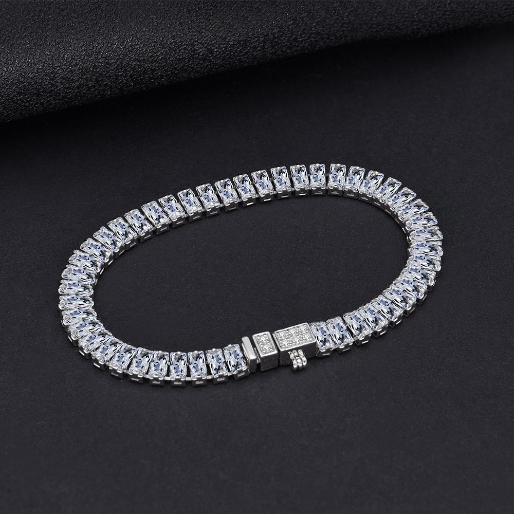 High Carbon Simulation Diamond 2.4*5mm Bracelet Chain