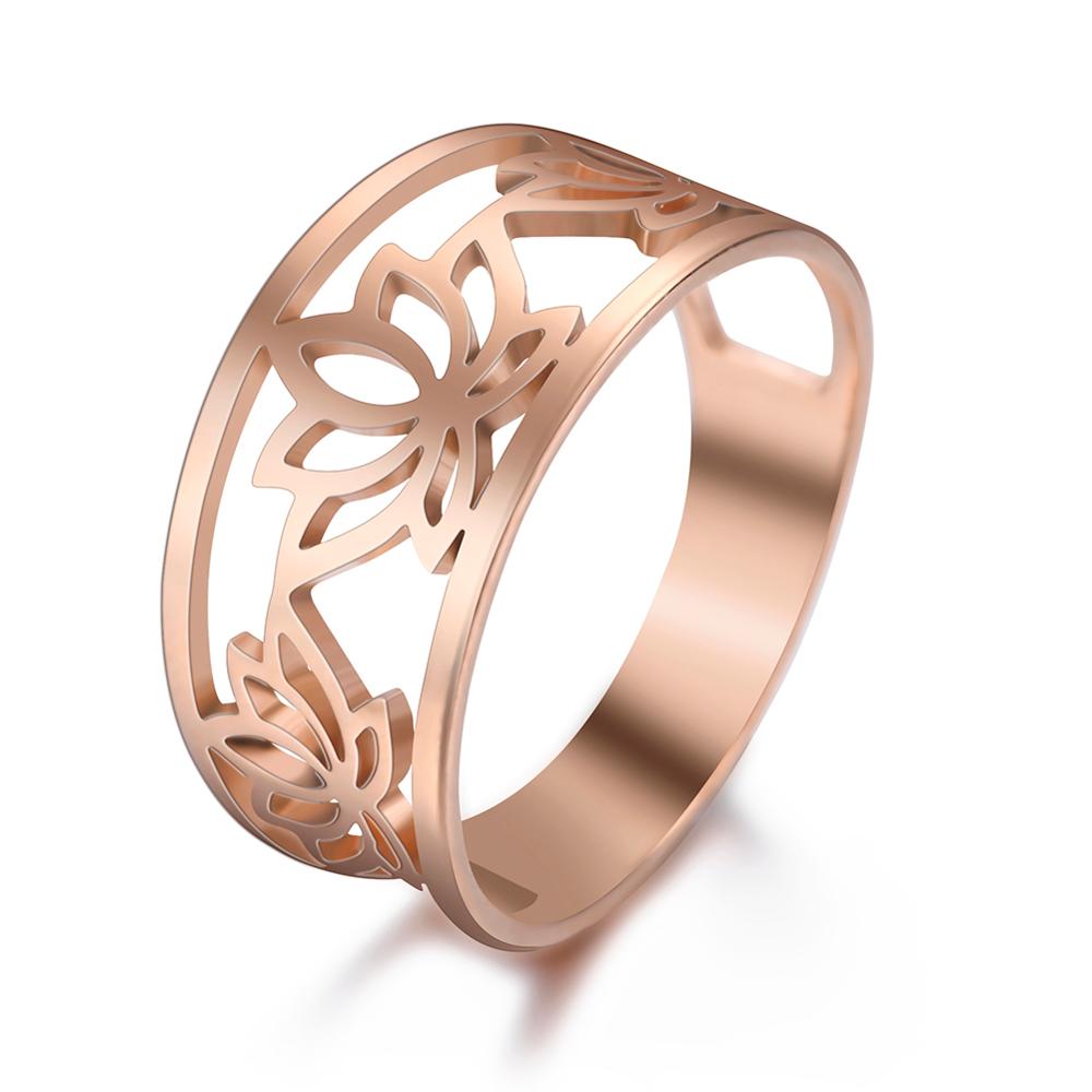 Lotus Titanium Steel Ring