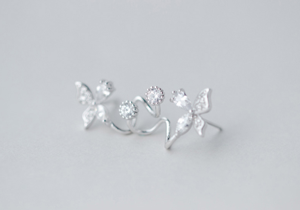 Diamond stud earrings