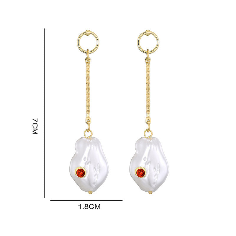 Female pearl earrings