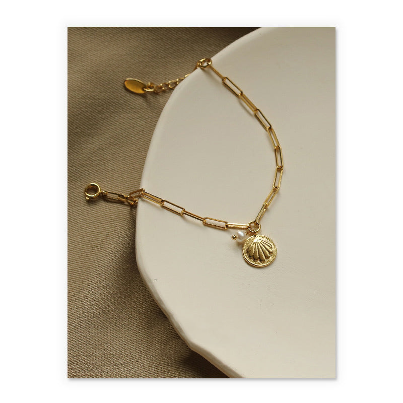 Shell pearl bracelet