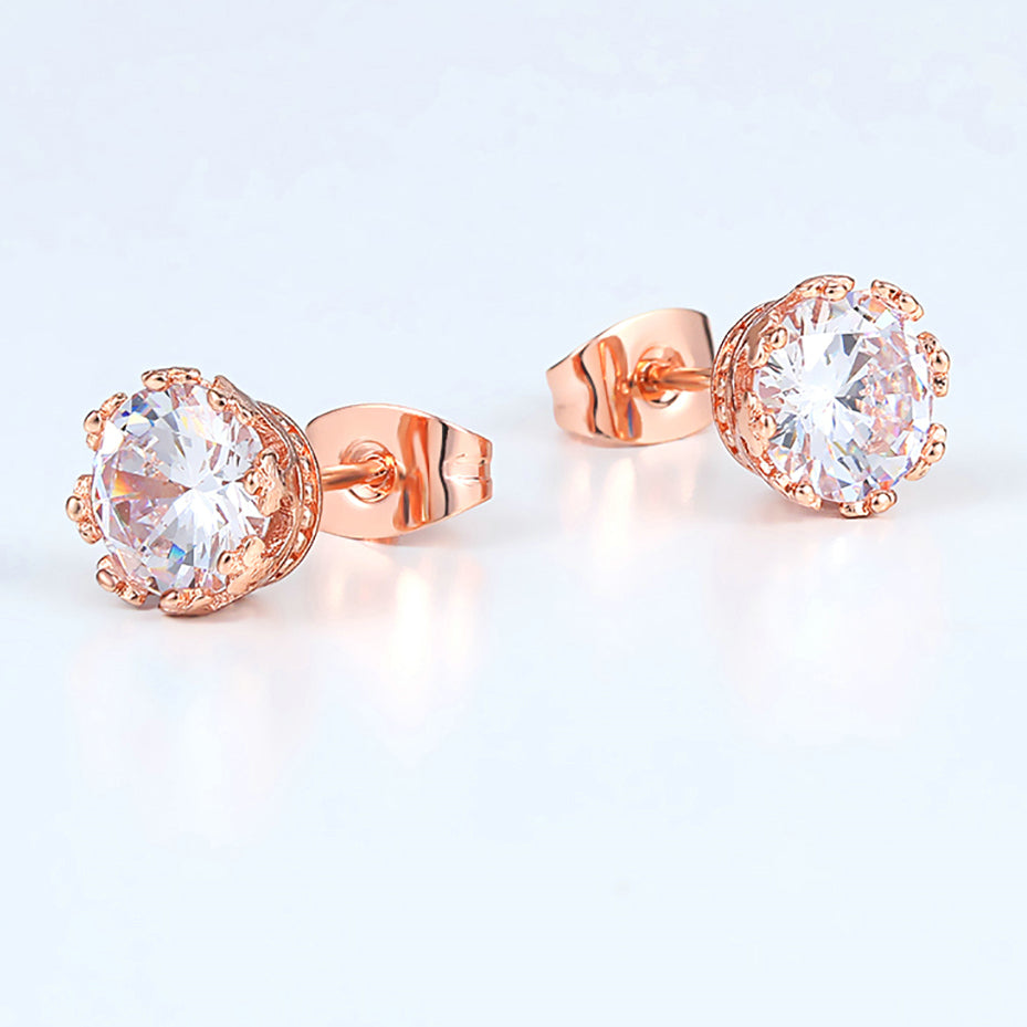 Simulation diamond crystal earrings