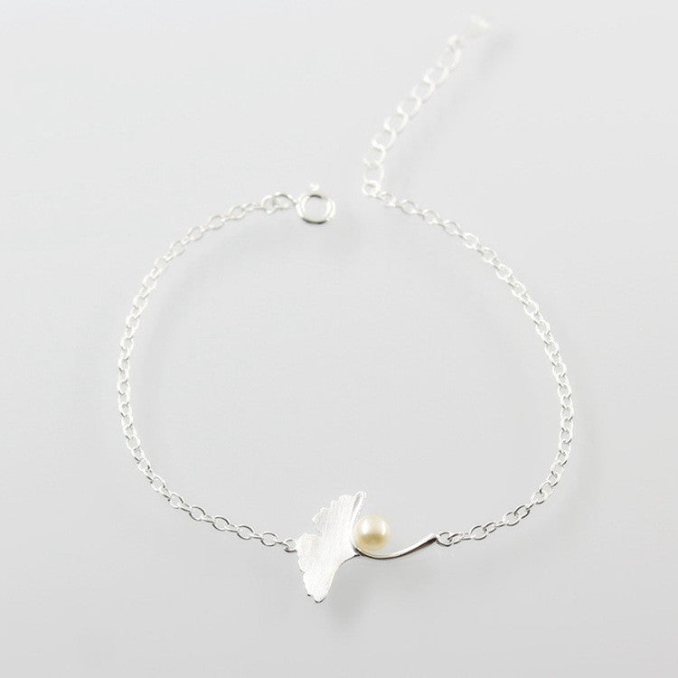 Pearl ginkgo bracelet