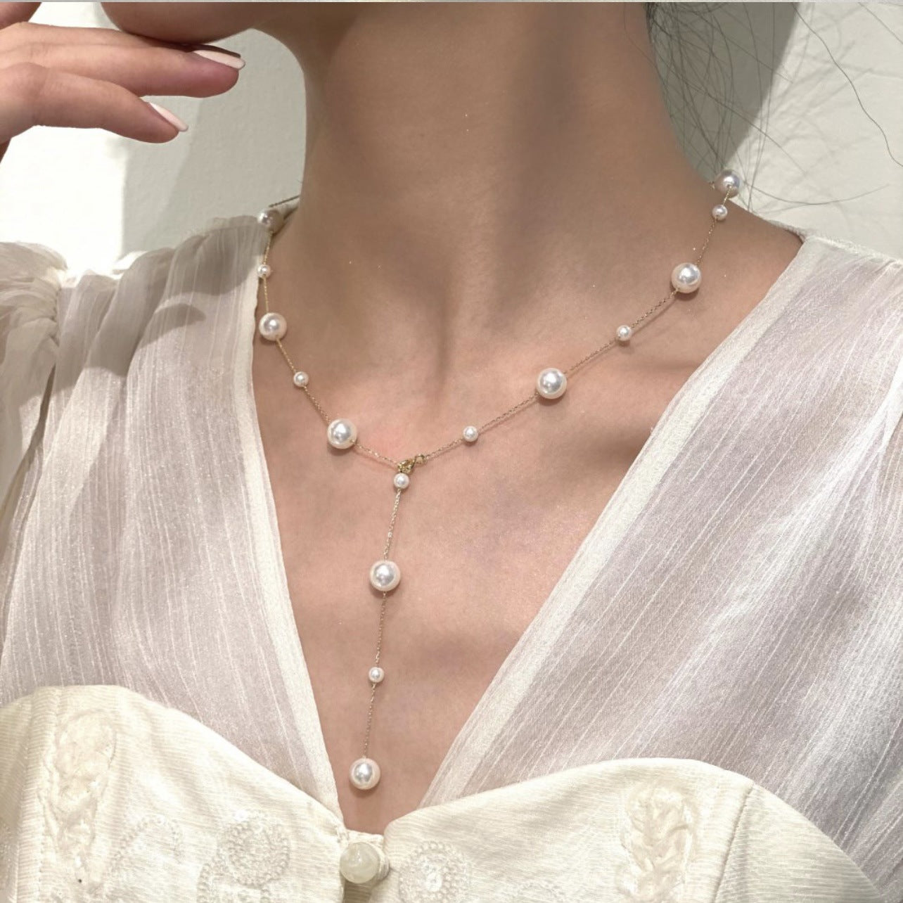 Pearl Necklace Clavicle Chain Lady Temperament Can Be Made