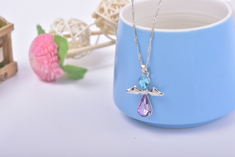 Crystal angel necklace