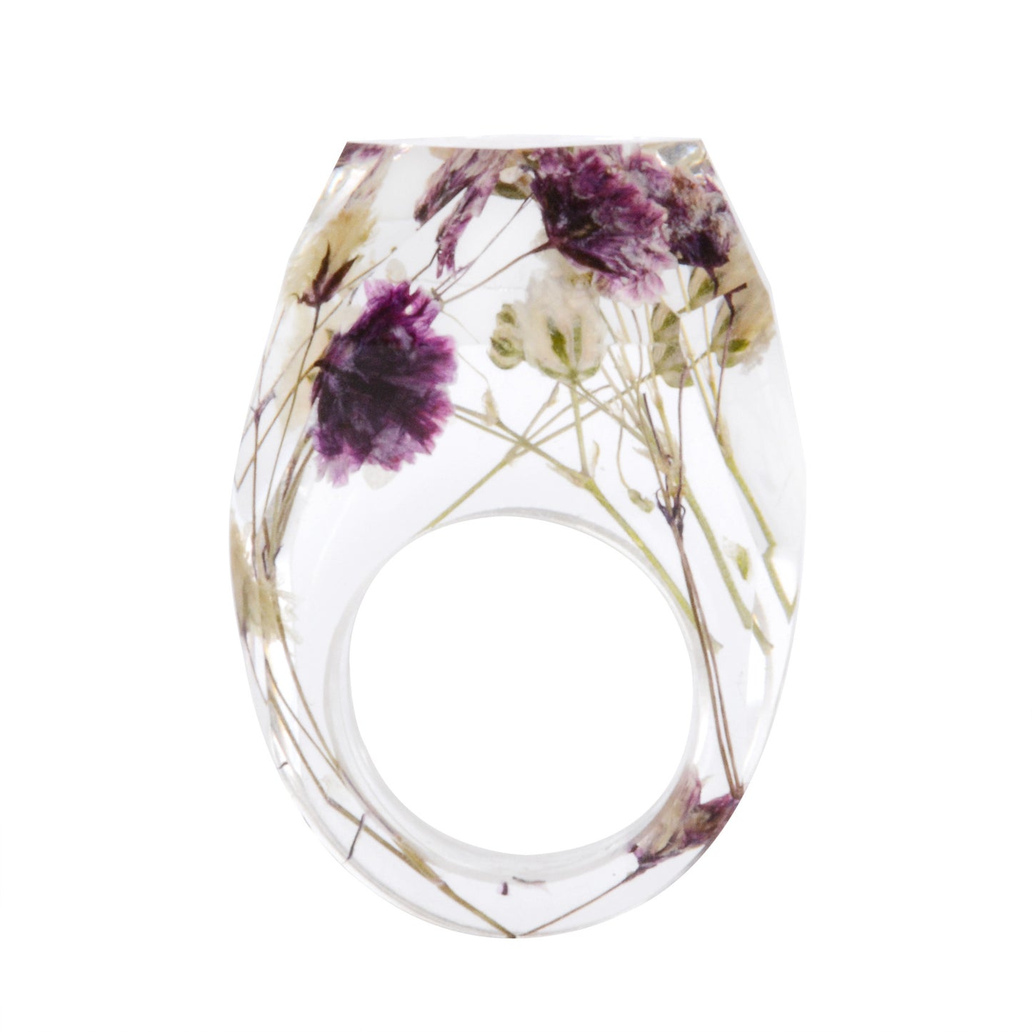 Dried Flower Resin Forest Handmade Dried Flower Epoxy Ring