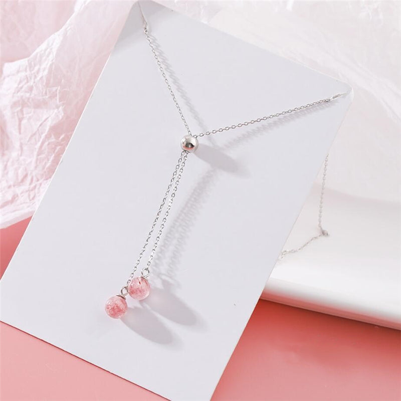 Strawberry Crystal Necklace