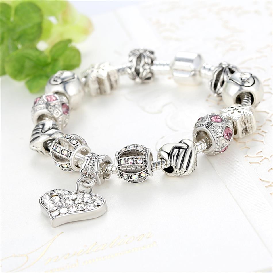 Heart-shaped diamond bracelet