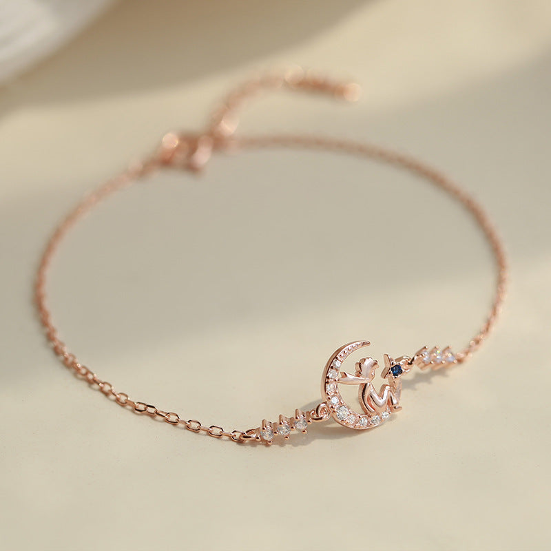 Diamond Moon Little Prince Bracelet Simple And Sweet