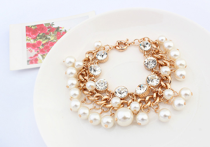 Personality Pearl Diamond Exquisite Bracelet