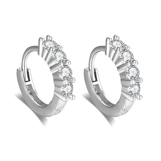 Single row diamond earrings