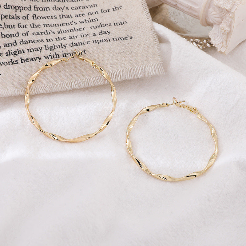 Metal hoop earrings